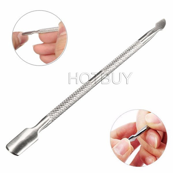 Nail Cuticle Remover Stick Finger Dead Skin Stainless Double Sided Cuticule Remover Nail Cuticle Pusher Nail Art Tools Cuticula #4195