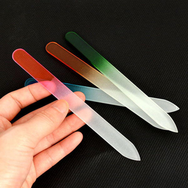 14cm Glass Nail Files Durable Crystal File Buffer Nail Art Buffer Files For Manicure UV Polish Tool Nail Art