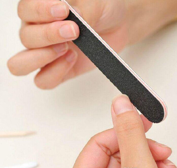 New Black Double Sided Nail Art Manicure Sanding File Buffer Grits