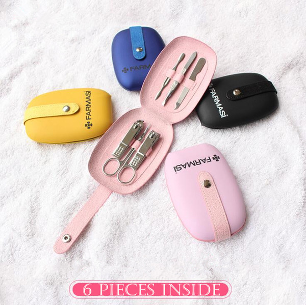 Manicure Set Nail Clippers 6pcs Inside Multicolor Nail Tools Girls Beauty High Quality Hot Sale LJJN60