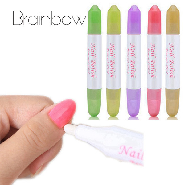 art corrector pen Brainbow 5 Art Corrector Pen Remove Mistake+15pc Dry Tips Pour The UV Gel Nail Polish Remover liquid