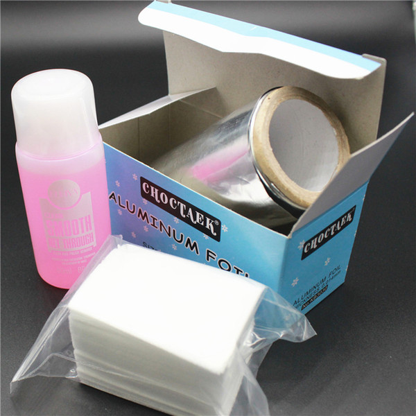 Art Tools Gel Soak Off Nail Polish Remover Silver Paper Set Nail Polish Remover Gel Cotton Cleaner