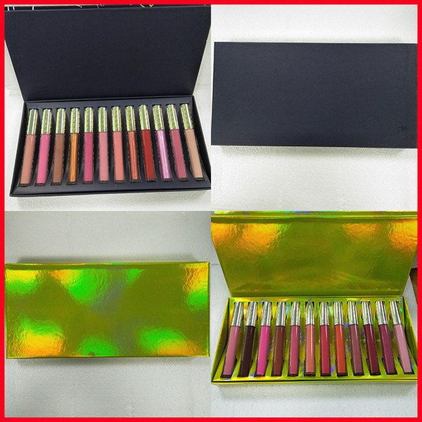 Kl Weather Collection 12colors Matte liquid Lipstick 12pcs/set Lip Gloss High Quality DHL shipping