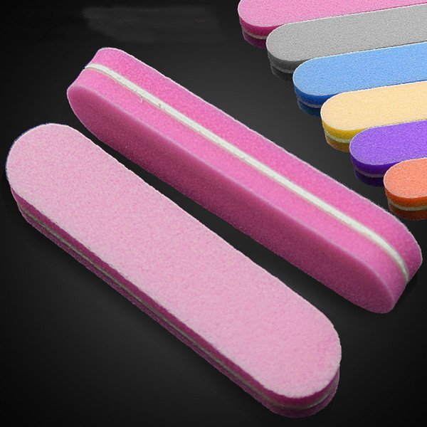 40Pcs/lot Mini Nail File Buffer Sanding Polishing Manicure Sponge Nail Files 100/180 Grit Papersand Foam Nail Art Tools to Polish