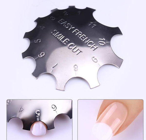 French Line Edge Nail Cutter Stencil Tool Smile Shape Trimmer Clipper Styling Forms Manicure Nail Art Tools 300Pcs