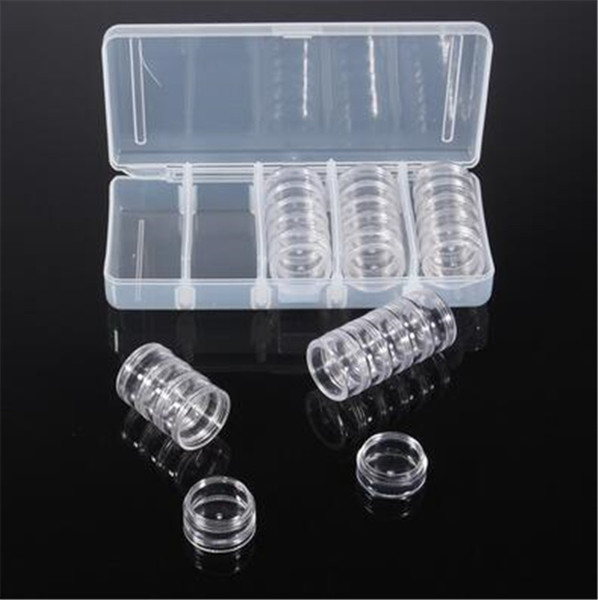 Transparent Nail Art Decorations Storage Box Empty Nails Tip Glitter Drill Rhinestone Organizer Case With 25 Compartments Remove