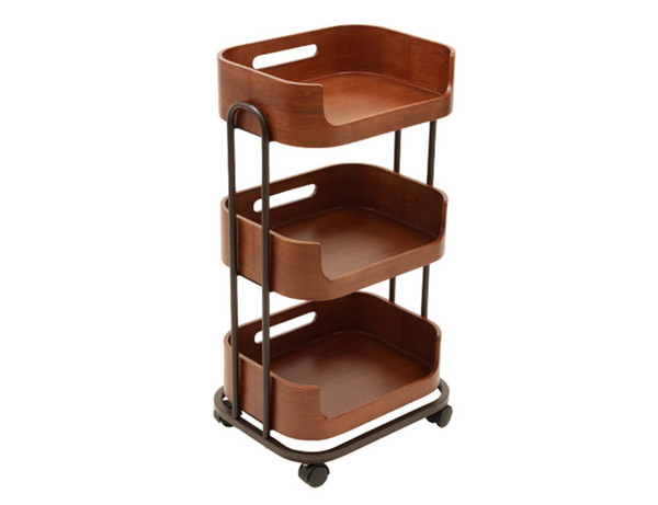 Elitzia ERTT29136 Beauty Salon Furniture Multifunctional Wooden Trolley Storage Organizer