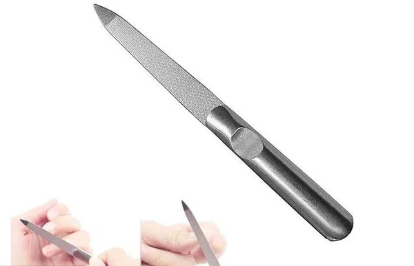 Newest stainless steel double nail File Buffer Nail Art Buffer File For Manicure UV Polish Tool Nail File