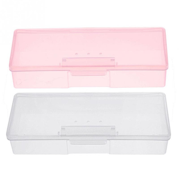 Nail Art Tool Nail File Brushes Storage Box Supplies Container Cuticle Pushers Organizer Empty Case free shipping