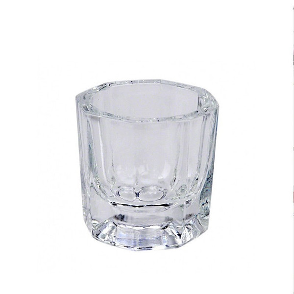 Manicure Octagonal Crystal Cup Glass Nail Art Acrylic Liquid/Powder Holder Container Nail Art Equipment W9120