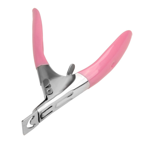 Wholesale Manicure Tool Acrylic UV Gel False Nail Clipper Edge Cutter Tips Art tools made by stainless steel material with pink color