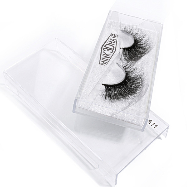 False Eye Lash 100% Real 3D Mink Eyelashes 2 Pairs Eyelash Makeup Kit Professional Lashes Natural Long 1cm-1.5cm Style A 11