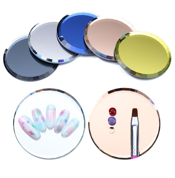 Mirror Glass False Nail Tips Display Board Color Palette Practice Showing Shelf Nail Art Manicure Tools UV Gel Polish