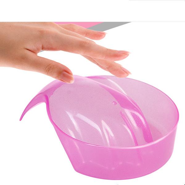 FTS-15 Wholesale Price Nail Art Tool Plastic Five Fingers Spa Hand Bubble Nail Manicure Bowl