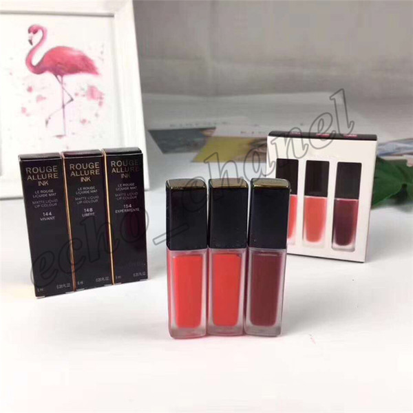 2019 Newest Famous Brand Lipstick Lip makeup Matte Lipstck 3 in 1 Kit 3pcs/set Luxury Gift Box high quality