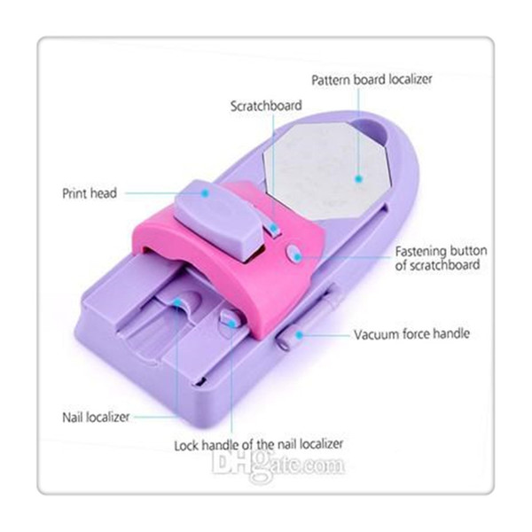 DIY Pattern Printing Nail Art Stamper Kit For Girls Stamping Printing Machine Nail Printer Tools Free DHL