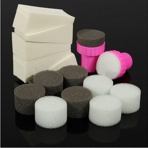 1 Set Nail Art Sponge Stamp Stamper Shade Transfer Template Polish Manicure Tool