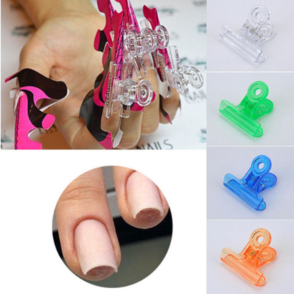 New Nail Art Extension Paper Holder Shaped Clip Fixing Clip Nail Extension Paper Holder C Curve Forming Clamp F2641