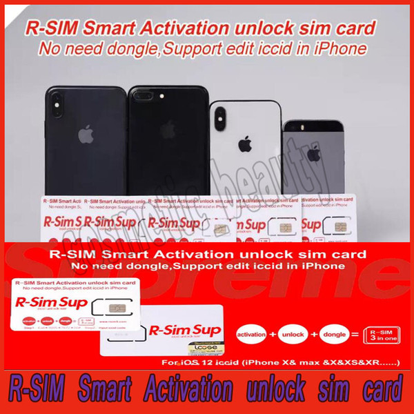 R-SIM Sup RSIM unlock card for ios12 iPhone Max XR X R-SIM Smart Activation unlock sim card iccid unlocking IOS12 CDMA GSM WCDMA