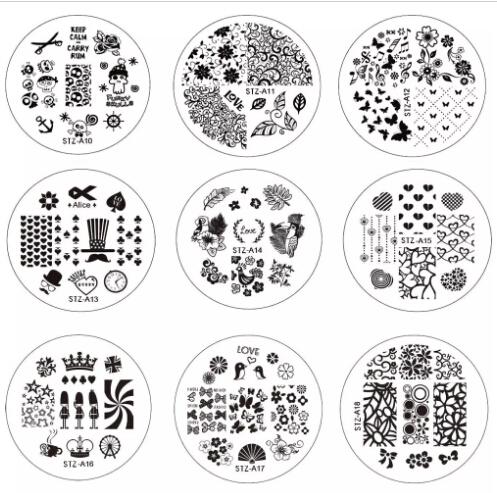 10pcs New Flower Nail Art Image Stamping Plates Nail Stamp DIY Tips Polish Templates Stencil Manicure Tools