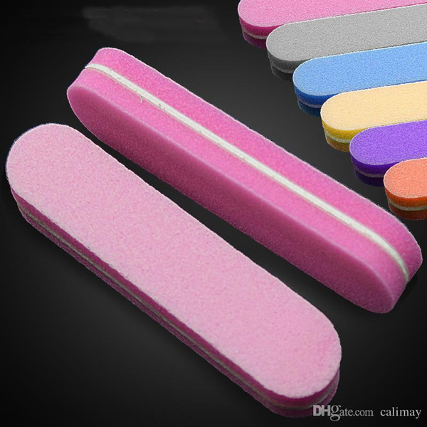 40Pcs/lot Mini Nail File Buffer Sanding Polishing Manicure Sponge Nail Files 100/180 Grit Papersand Foam Nail Art Tools to Polish