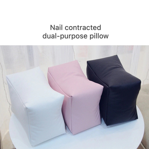 Professional Nail Art Table Hand Rests Nail Care Pillow White/Black/Pink PU Leather Arm Rest Cushion Salon Manicure Tool