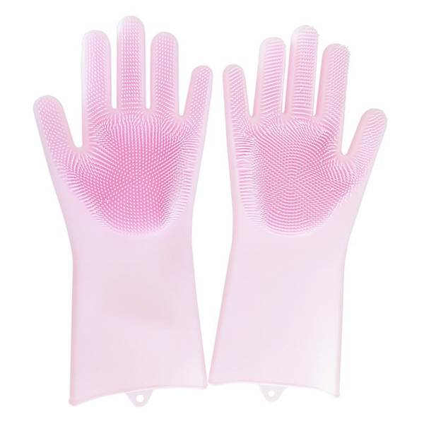 2019 HOT Magic Silicone Cleaning Brush Scrubber Gloves Heat Resistant, Great for Dish wash, Cleaning