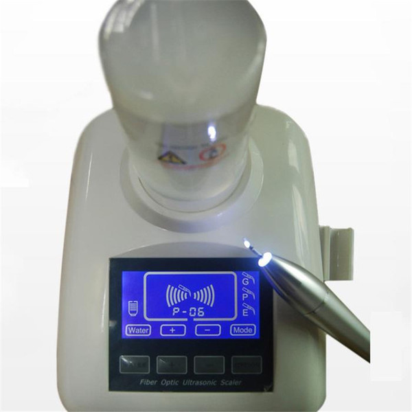 Dental Ultrasonic Pizeo Scaler LED Fiber Optic Handpiece LCD Screen CE with 2 Water Bottle AUTO Liquid Dosing