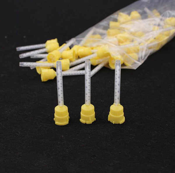 50Pcs Disposable Dental Silicone Rubber Impression Mixing Tip Silicone Rubber 1:1