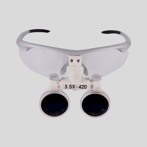 Dental Hygienists Surgical Binocular Loupe Glasses Lens Magnifier 3.5X420 Dentist Sliver