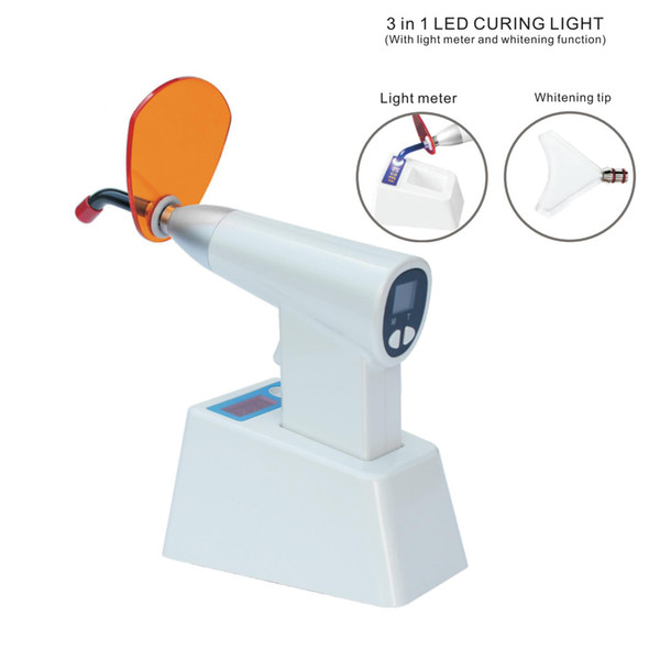 Dental LED Curing Light Cure Light Cure Lamp with Light Meter Whitening Tip