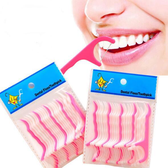 25Pcs/Set Disposable Oral Gum Teeth Clean Care Floss Thread Dental Nylon Wire Flossers Plastic Tooth Picks Dental Floss