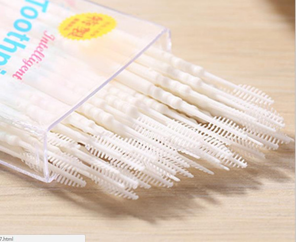 50 pcs Tooth Floss Oral Hygiene Dental Floss Soft Plastic Interdental Brush Toothpick Healthy for Teeth Cleaning Oral Care