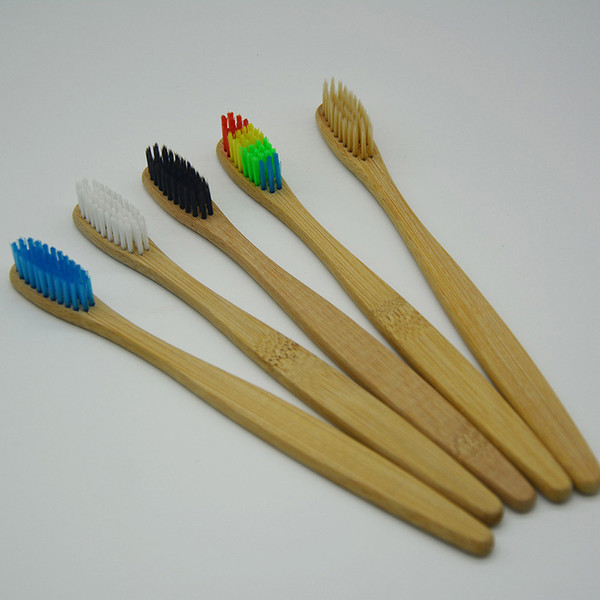 New Bamboo Toothbrushes Tongue Cleaner Denture Teeth Travel Kit Tooth Brush Made In Stock Free DHL 302