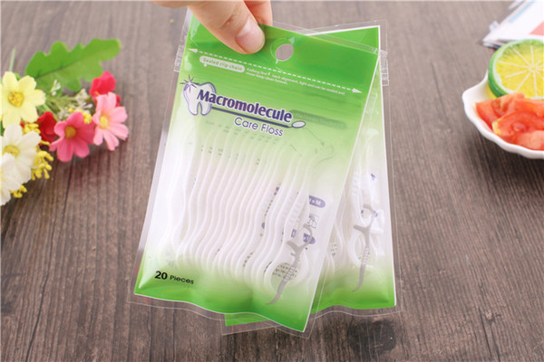 20 sets of disposable dental floss stick oral cleaning care ultra-high tension ABS food grade plastic dental floss