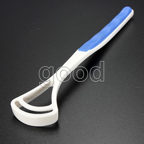 2pcs Soft Oral Dental Care Clean Away Bad Breath Tongue Cleaner Brush Scraper Handle Free Shipping