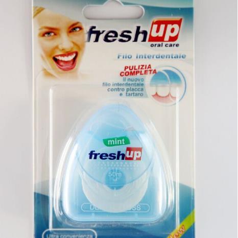 Hot Dental Floss 50m Fresh Up Oral Hygiene Micro Wax Plastic Slim Tartar Clenched Teeth Tough Peppermint Wholesale