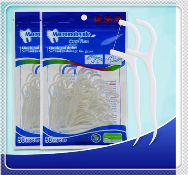 Flossing Dental floss/50 pcs Dental Floss Flosser Unique Teeth Toothpicks Stick Oral Care Tooth Clean