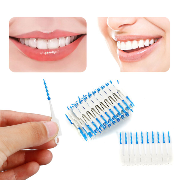 120 Pcs Teeth Cleaning Oral Care Tooth Floss Oral Hygiene Dental Floss Soft Interdental Dual Toothpick C18112601