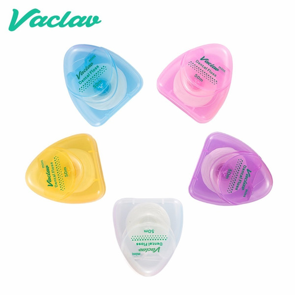 Vaclav Dental Floss 50 meter 54Yard Floss Dental Mint Flavor Floss Pick Dental Flosser Interdental Brush Tooth Pick Stick String D19011606