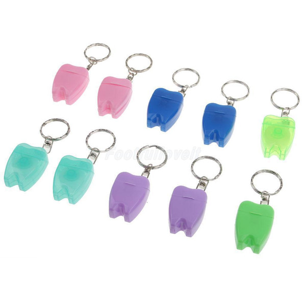 customized logo Dental Floss for Teeth Cleanning Oral Care Kit Dental Hygiene Portable Teeth Key Chain Random Color