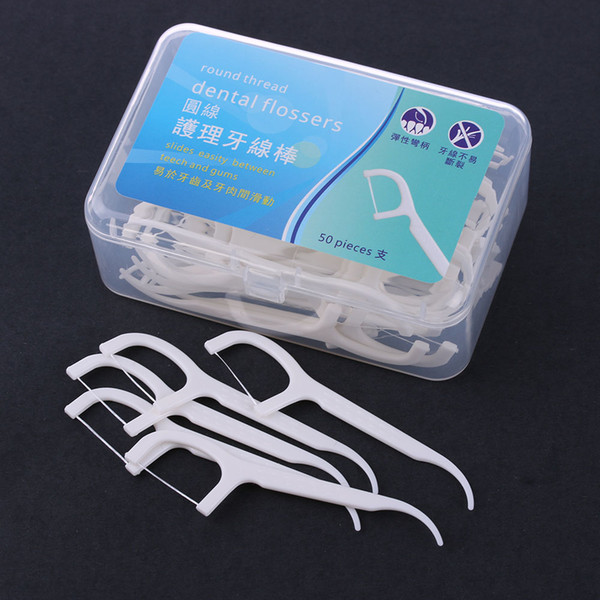 500pcs/10pack Interdental Dental Flosser Brush Teeth Stick Plastic Tooth Picks Nylon Wire Tooth Picks Dental Floss