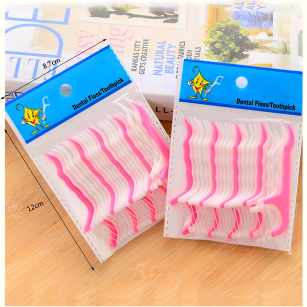 25 pcs/pack Disposable Healthy Dental Teeth Floss Flosser Flossing Brush Toothpick Teeth Cleaning Tools free shipping