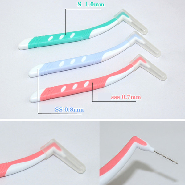 0.7 / 0.8 / 1.0 / 1.2 Mm Interdental Brushes Forms of Dental Floss Orthodontic Toothpick Oral Care Toothbrush Cleaning