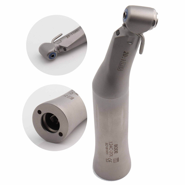 Dental Low Speed Handpiece 20:1 Reduction Implant Surgery LED Fibre Contra Angle Handpiece 124C-20L BODE