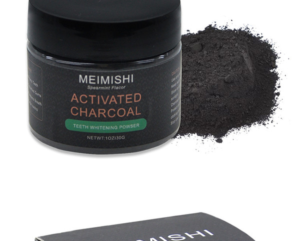 Have stock Activated Charcoal Natural Teeth Whitening Powder Remove Smoke Tea Coffee Yellow Stains Bad Breath Oral Care 30g/pc