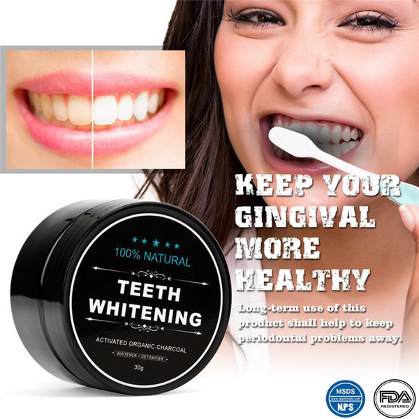 2018 new upgrade Tooth Whitening Powder Natural Activated Coconut Bamboo Charcoal Powder Scaling Tartar Stain Removal Daily Use