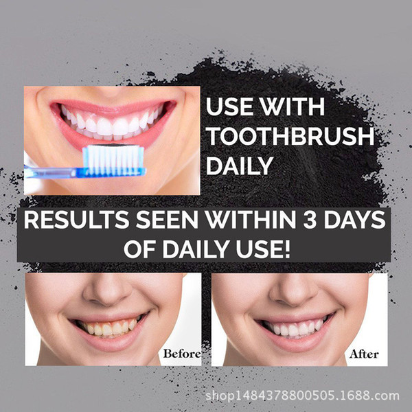 60G Tooth Whitening Nature Bamboo Activated Charcoal Smile Powder Decontamination Tooth Yellow Stain Bamboo Toothbrush Toothpaste Oral Care