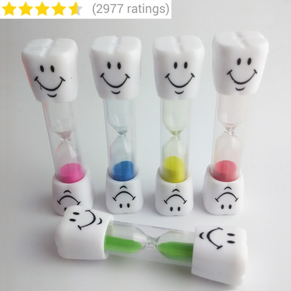 Multicolor 3 Minute Hourglass Kids Toothbrush Timer Smiley Sand Egg Timer 2/3 Minutes Sandglass Timer