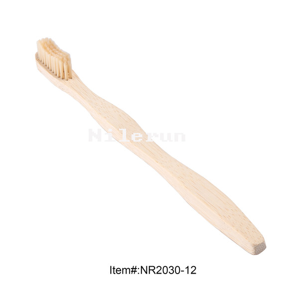 Waved bamboo biodegradable toothbrush